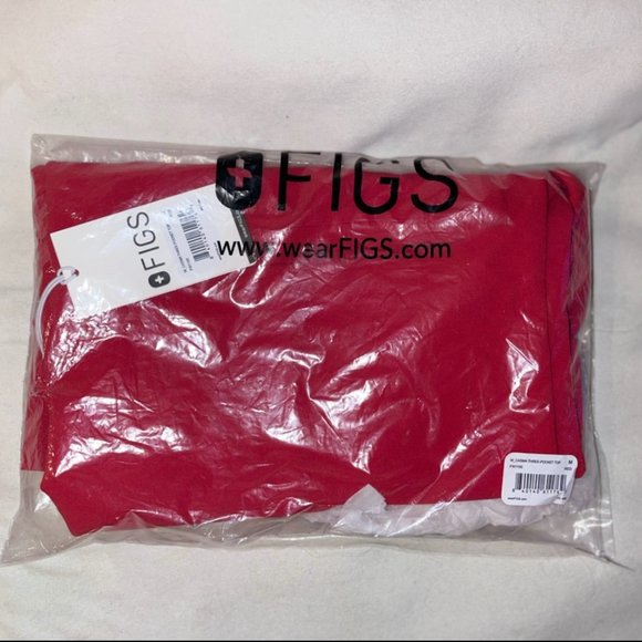FIGS Pop Red Casma Scrub Top - Picture 2 of 2